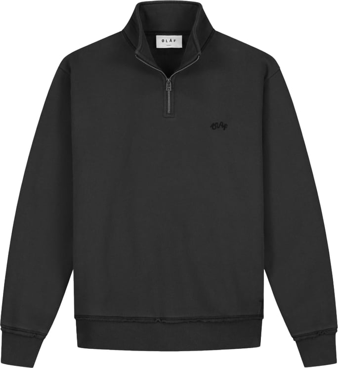 ØLÅF short zip sweater grey