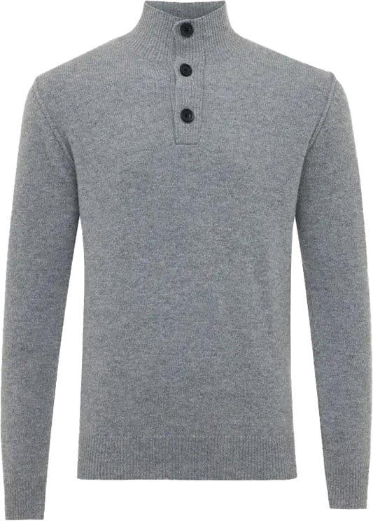 Genti Turtleneck 3 Buttons Wol Grey