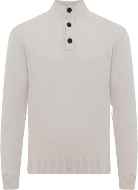 Genti Turtleneck 3 Buttons Wol Off White