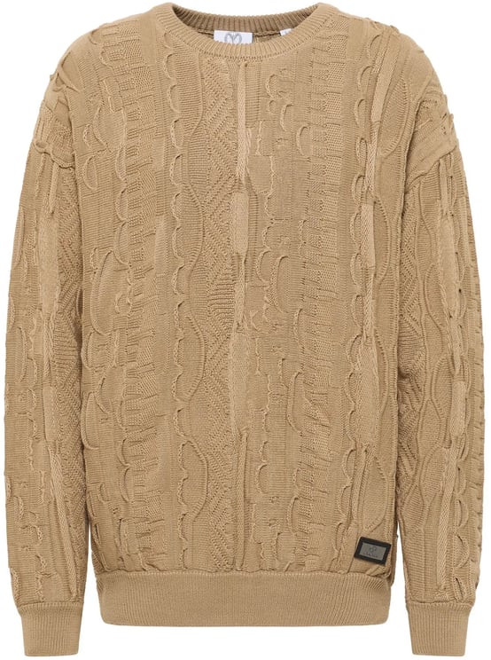 Carlo Colucci Knit Sweater Plain Beige