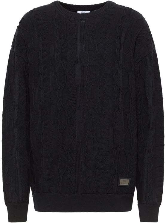 Carlo Colucci Knit Sweater Plain Black