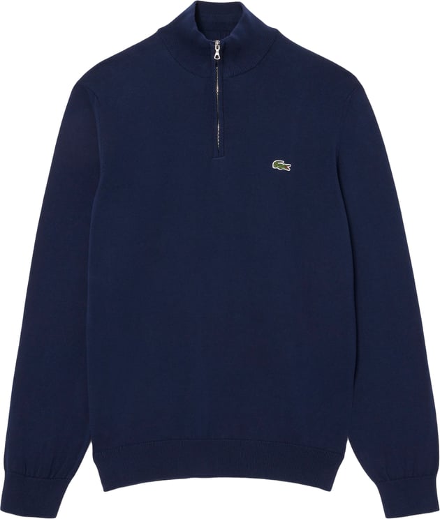 Lacoste Half zip sweater blue marine blauw