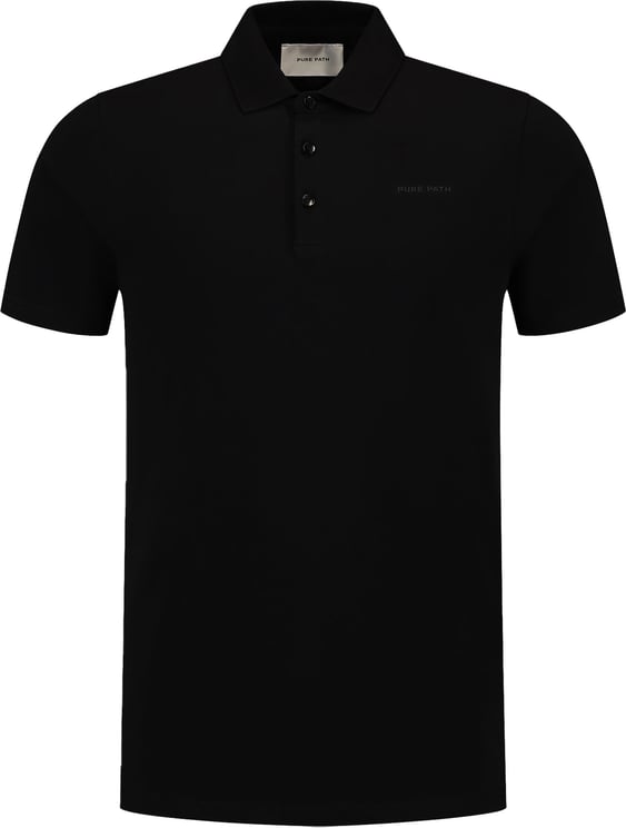 Pure Path Essential wordmark polo black
