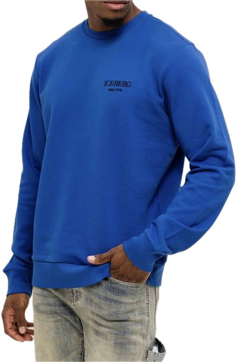 Iceberg Sweater Small Branding Cobalt Blue