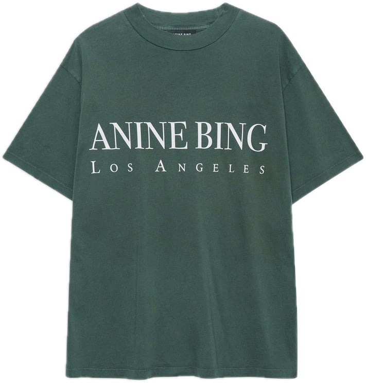 Anine Bing t-shirt groen logo