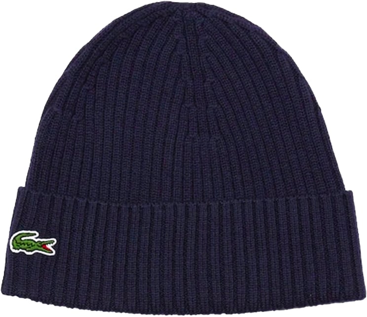 Lacoste Rib Knit Wool Beanie