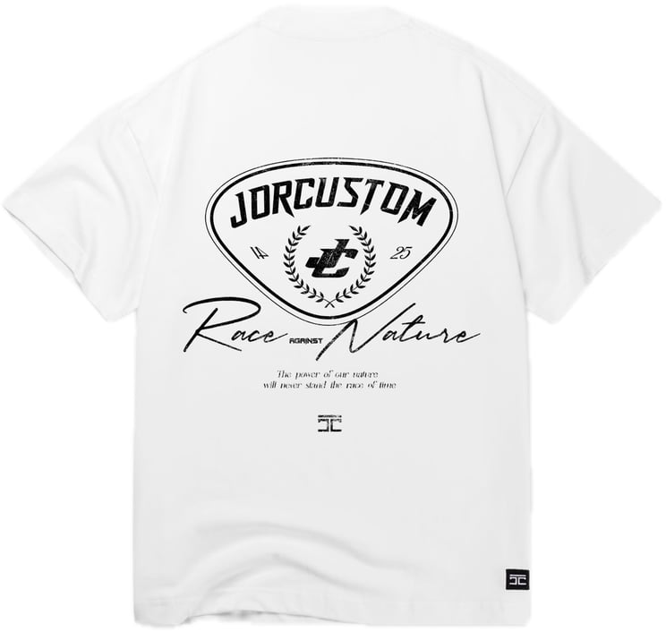 JORCUSTOM RaceAgainstNature Lf T-Shirt White