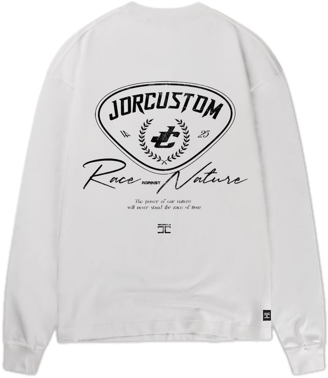 JORCUSTOM RaceAgainstNature Ls T-Shirt White