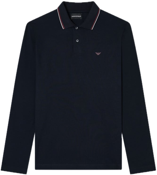 Emporio Armani Double Stripe Long Sleeve Blue Navy
