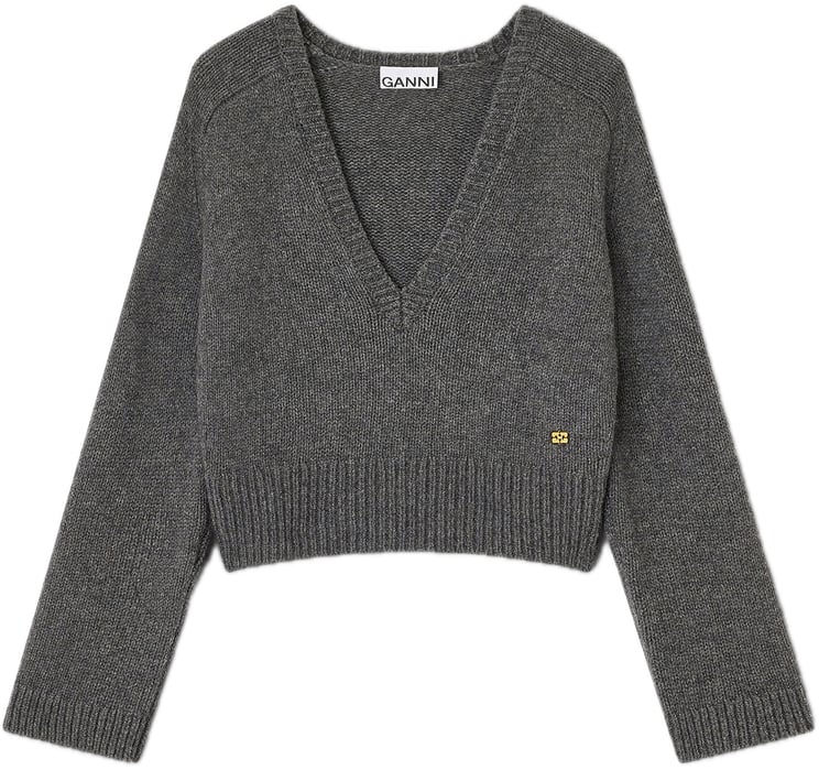Ganni pull grijs