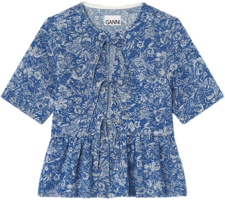 Ganni top jeans blue