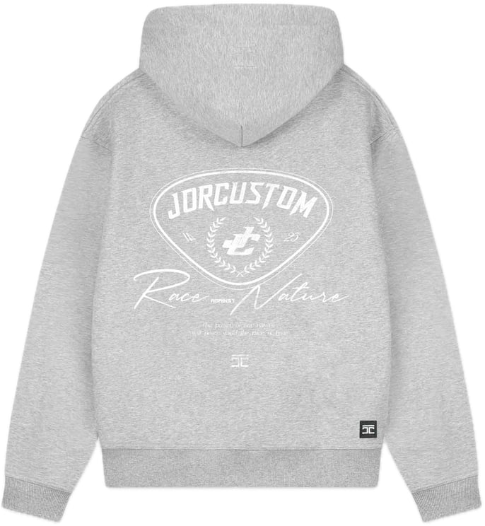 JORCUSTOM RaceAgainstN FoS Hoodie GreyMelange