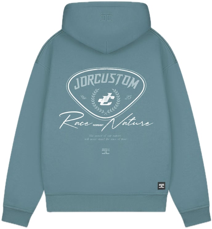 JORCUSTOM RaceAgainst Fl Zip Hoodie OceanBlue