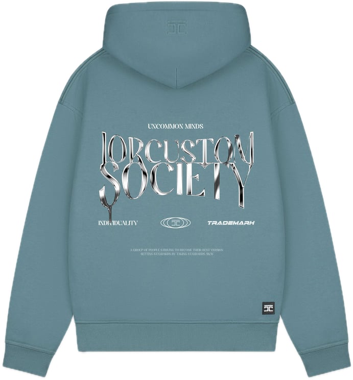 JORCUSTOM UncommonMin Fl Zip Hoodie OceanBlue