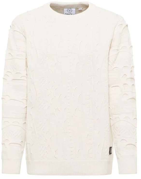 Carlo Colucci Knit Sweater Plain White