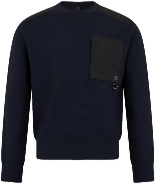 Moose Knuckles Elowan Crew Neck Navy