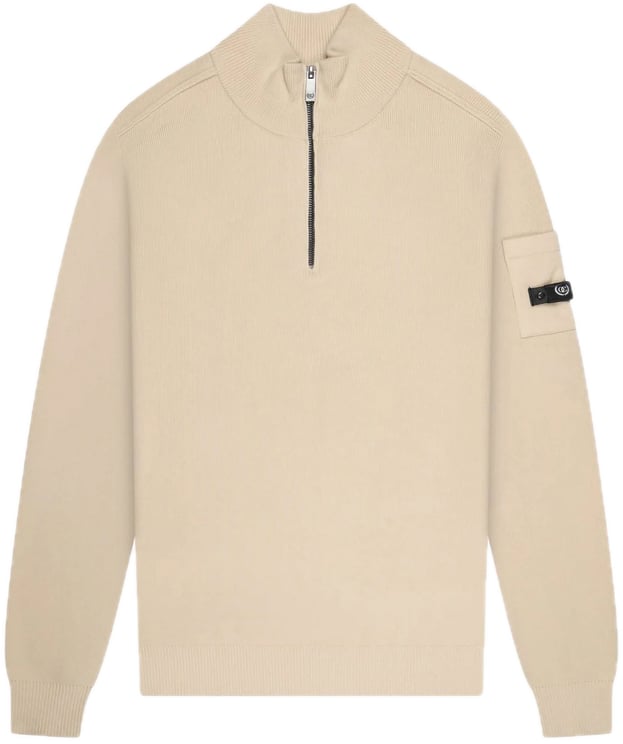 Quotrell Palace knitted halfzip ecru