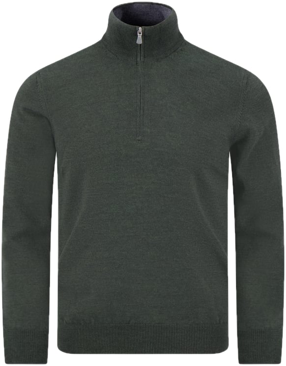 Gran Sasso Trui met rits groen