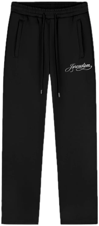 JORCUSTOM Handscript straight fit jogger blac