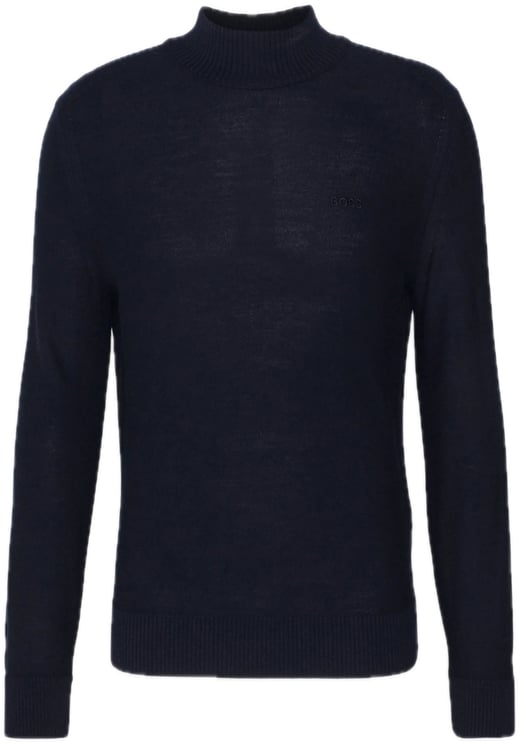 Boss Avac mockneck coltrui navy blauw