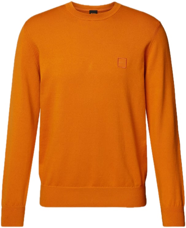 Boss Kanovano knit sweater open orange