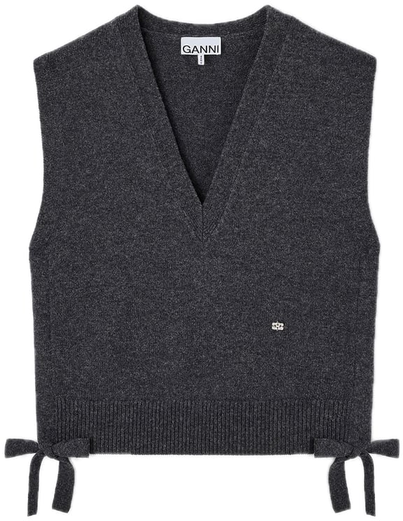 Ganni top grey knitwear