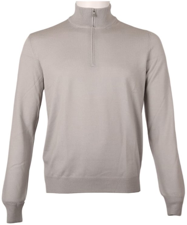 Gran Sasso Half zip trui grijs