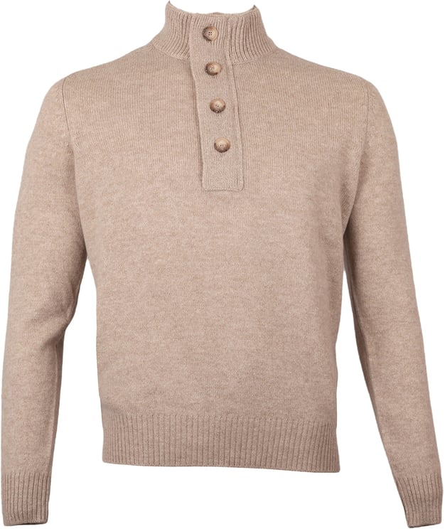 Gran Sasso Half zip trui beige