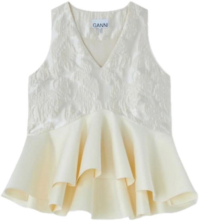 Ganni top ecru