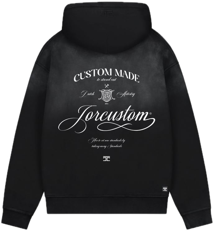 JORCUSTOM Handscript Sun Zip Hoodie Black