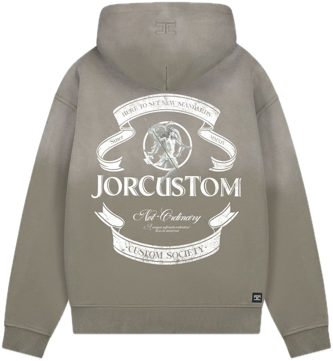 JORCUSTOM Ribbon Sun Zip Hoodie VintageGreen