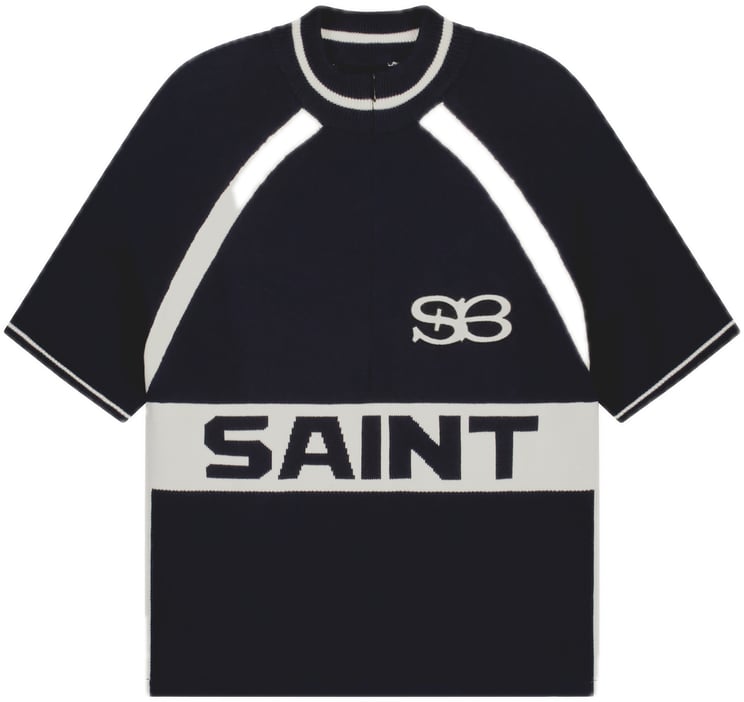Saint Blanc Cycling Knit Polo Black Iris
