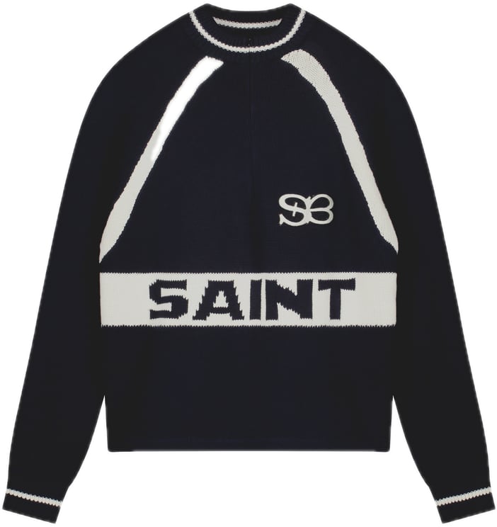 Saint Blanc Heavy Cycling Knit Top Black Iris