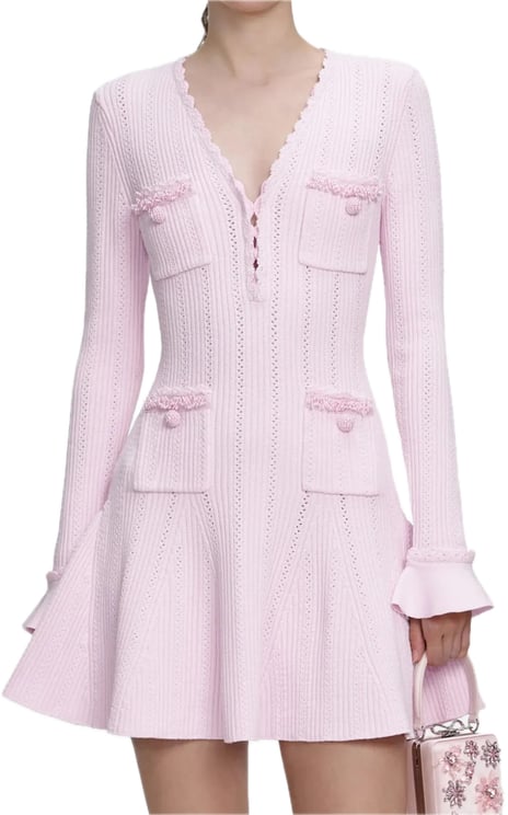 Self-Portrait dress pink