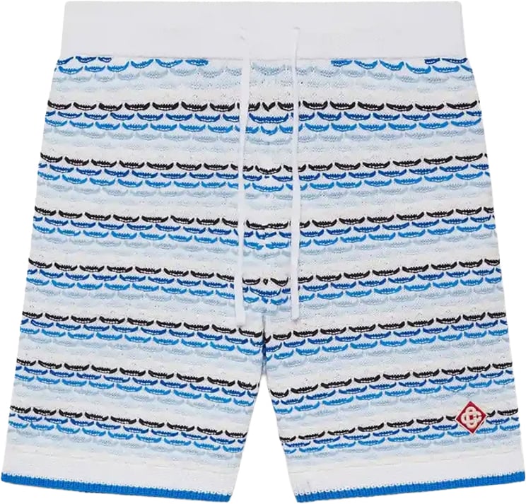 Casablanca short knit blue white