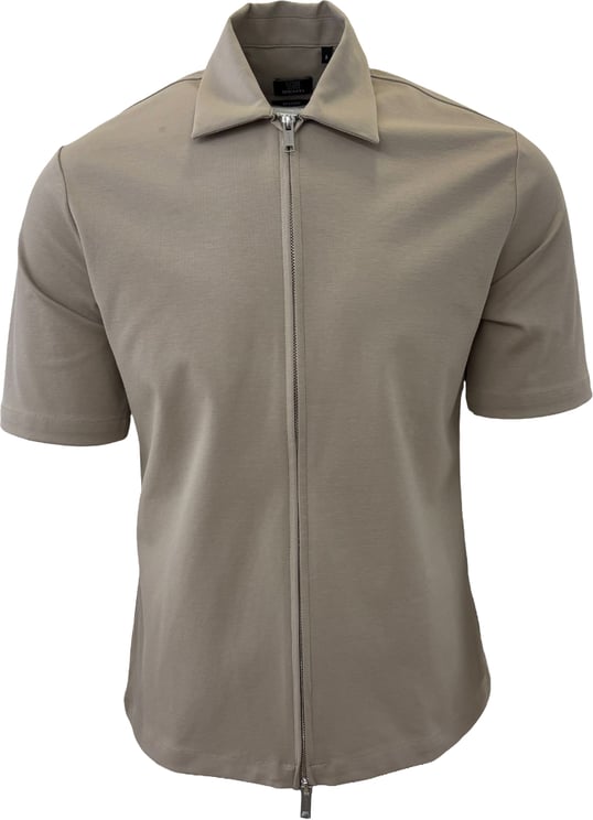 Genti Chuck overshirt korte mouw beige