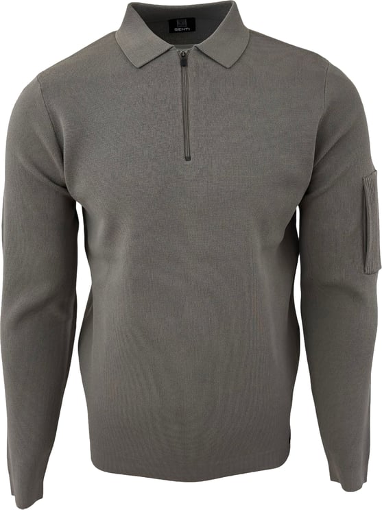 Genti Zippolo lange mouw khaki