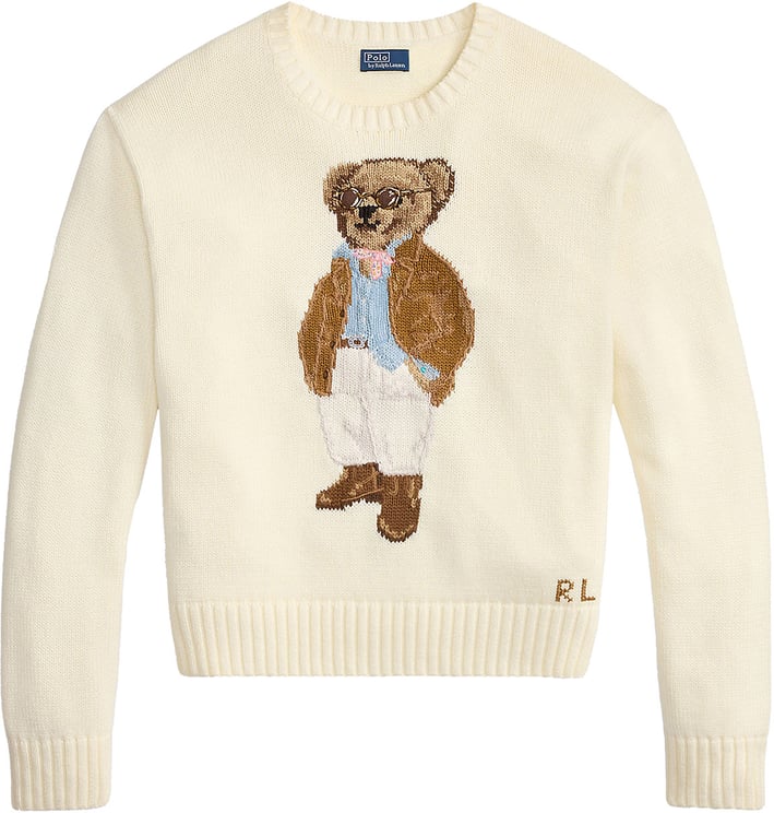Ralph Lauren Trui Polo Bear ecru