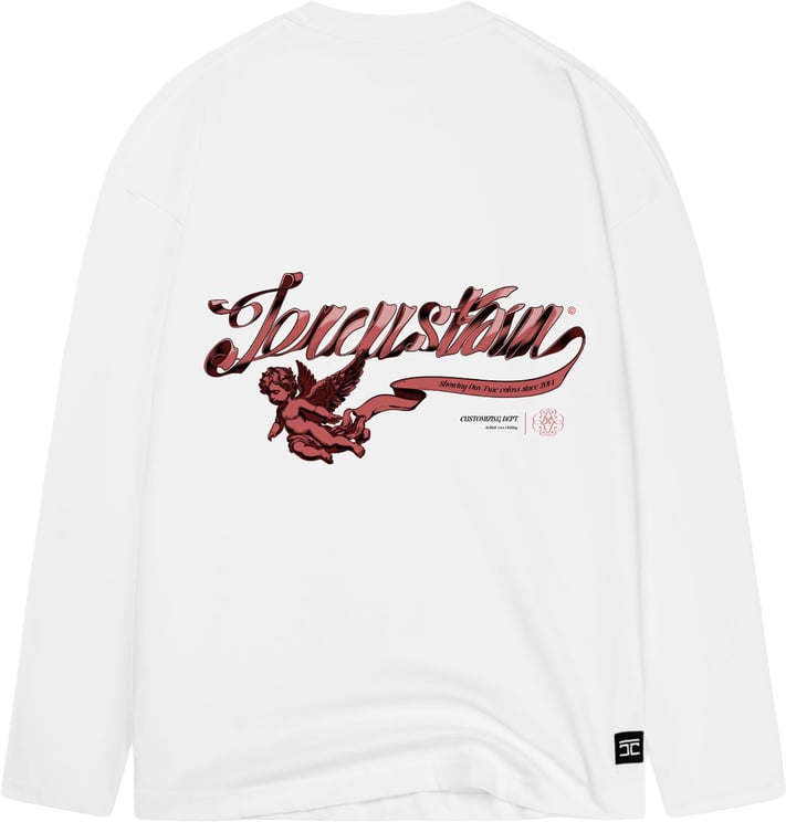 JORCUSTOM Swirl Longsleeve T-Shirt White