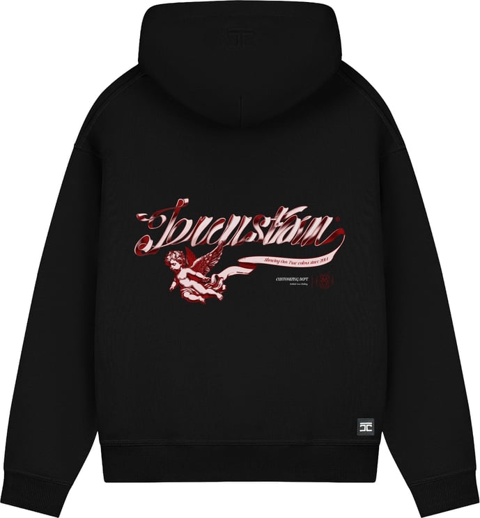 JORCUSTOM Swirl Oversized Hoodie Black
