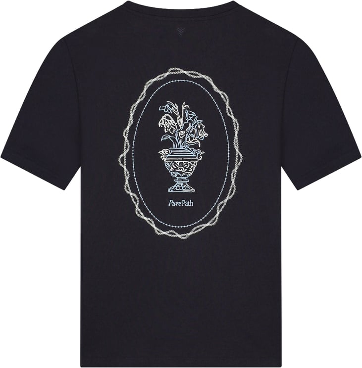 Pure Path Embroidered Vase T-shirt