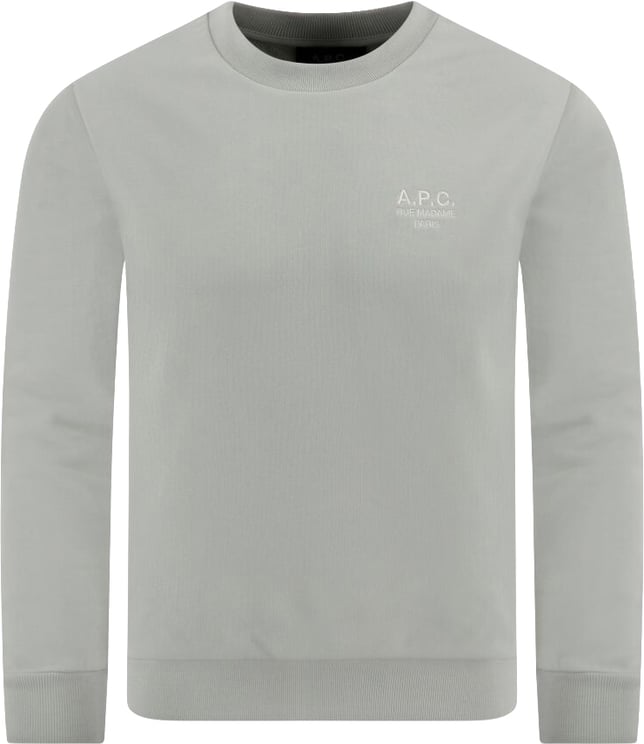 A.P.C. sweater grey blue logo
