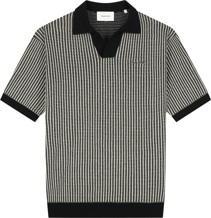Pure Path Ladder Stitch polo Knit 26010807
