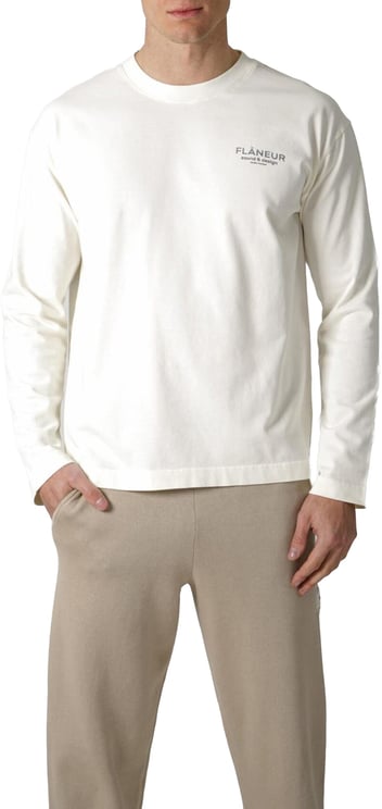 FLÂNEUR t-shirt cream lange mouwen