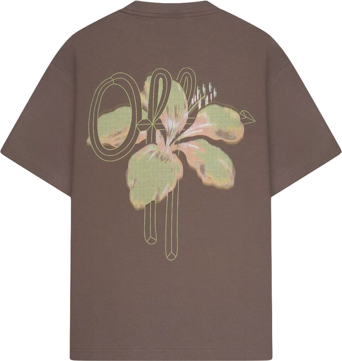OFF THE PITCH Corsage Loose Fit Tee Ash Brown