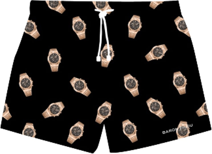 Baron Filou allover watches swimshort