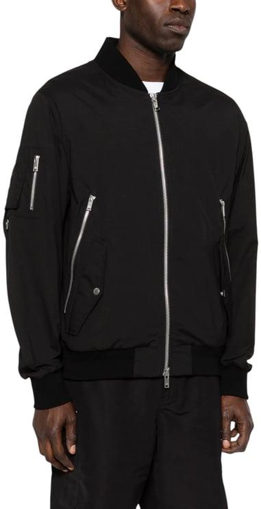 Moose Knuckles Courville Bomber Crinkle Black