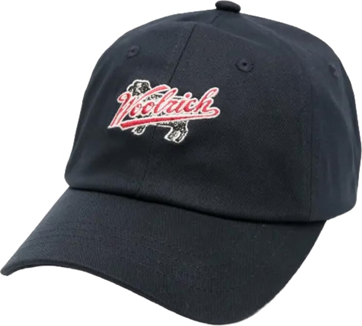 Woolrich Logo Baseball Cap Melton Blue