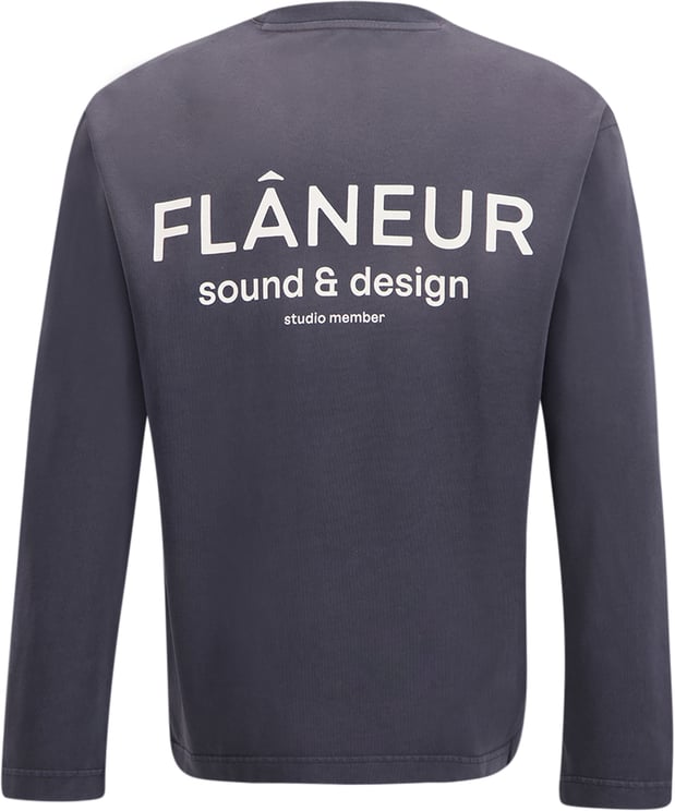 FLÂNEUR t-shirt lange mouwen zwart