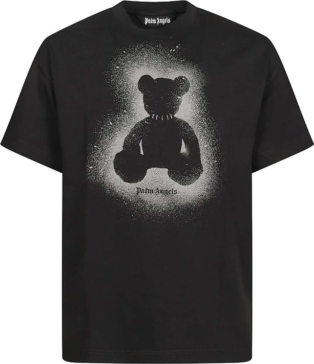 Palm Angels Spray Bear T-Shirt Dark Grey Black